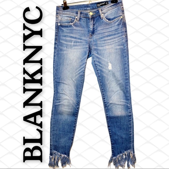 BLANKNYC The Reade Frayed Hem Skinny Jeans, Size 26 - Picture 2 of 16
